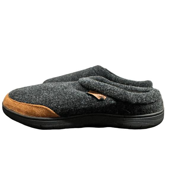Haggar Mens Clog Slippers Size XL 11-12 Gray Felt Memory Foam Lightweight New - Picture 7 of 10